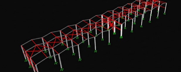Multi-Span Steel Roof Structure 2