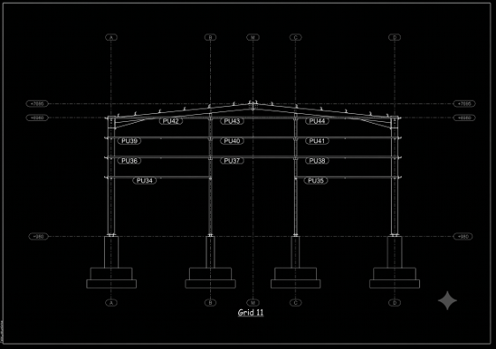 Multi-Span Steel Roof Structure 9
